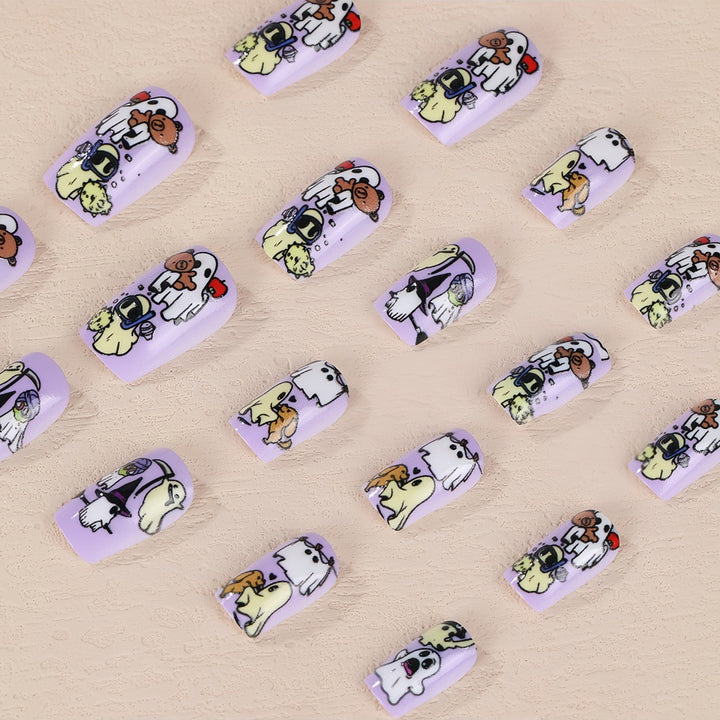 Creative Nail Set with Cartoon Designs Bowlift