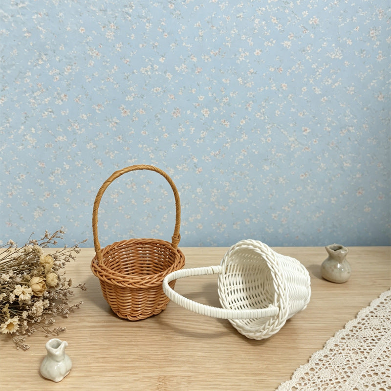 Decorative Miniature Woven Basket Bowlift