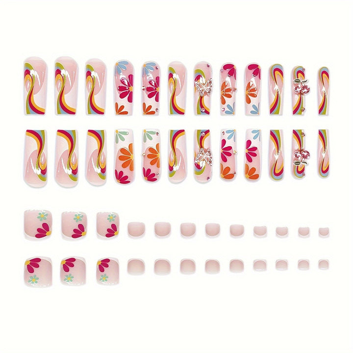 Colorful Artistic Nail Enhancements Bowlift