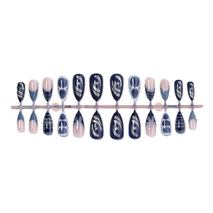 Luxurious Artistic Full Cover Press-On Nails Bowlift