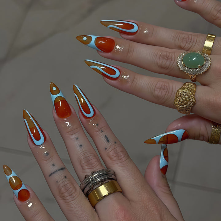 Artificial Nails in Modern, Geometric Design Bowlift