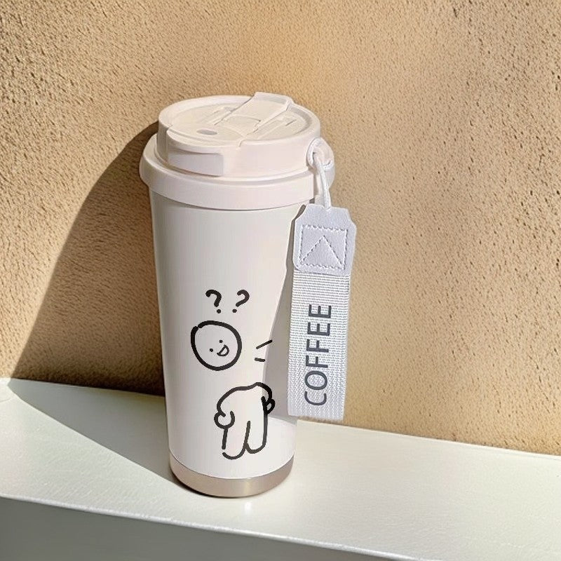 Ladies Insulated Drinking Bottle with Practical Flip Lid and Charming Hello Kitty Design Bowlift