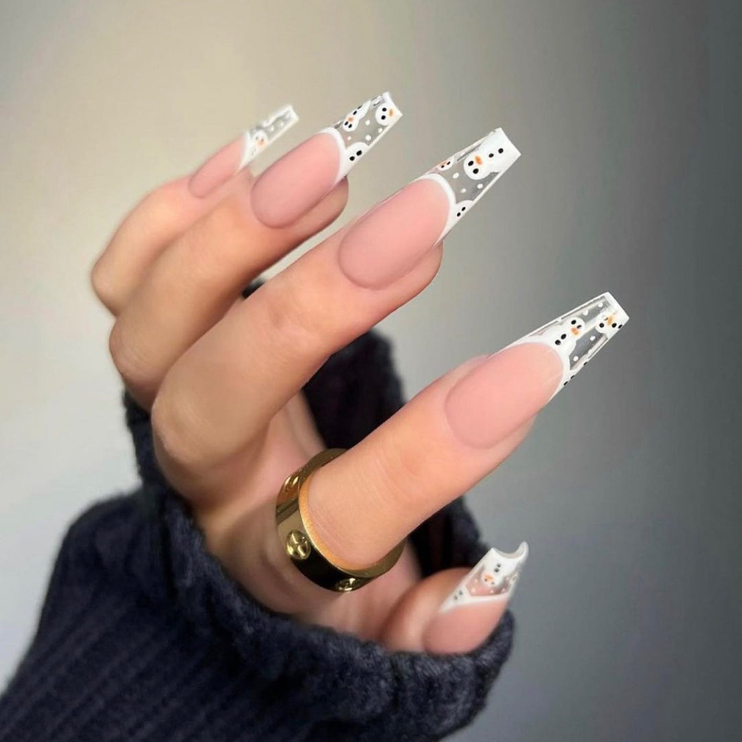 Elegant Stiletto Press-On Nail Set with Unique Design Bowlift