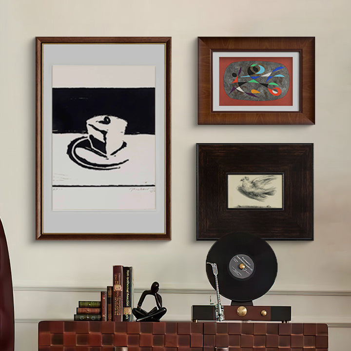 Vintage-inspired Layered Bird Artwork