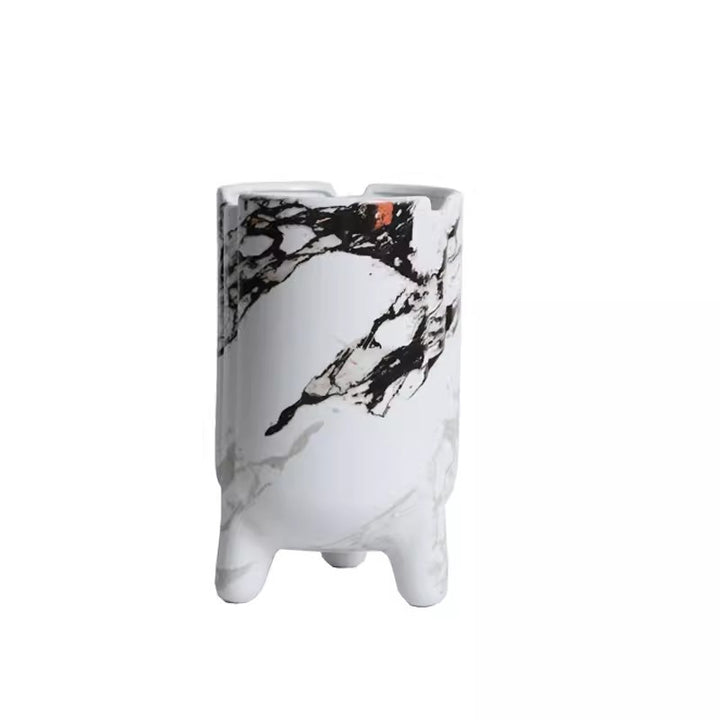Artistic Marble-Inspired Decorative Vase
