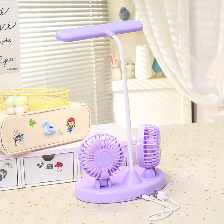Ladies table fan with LED lighting and flexible tilt Bowlift