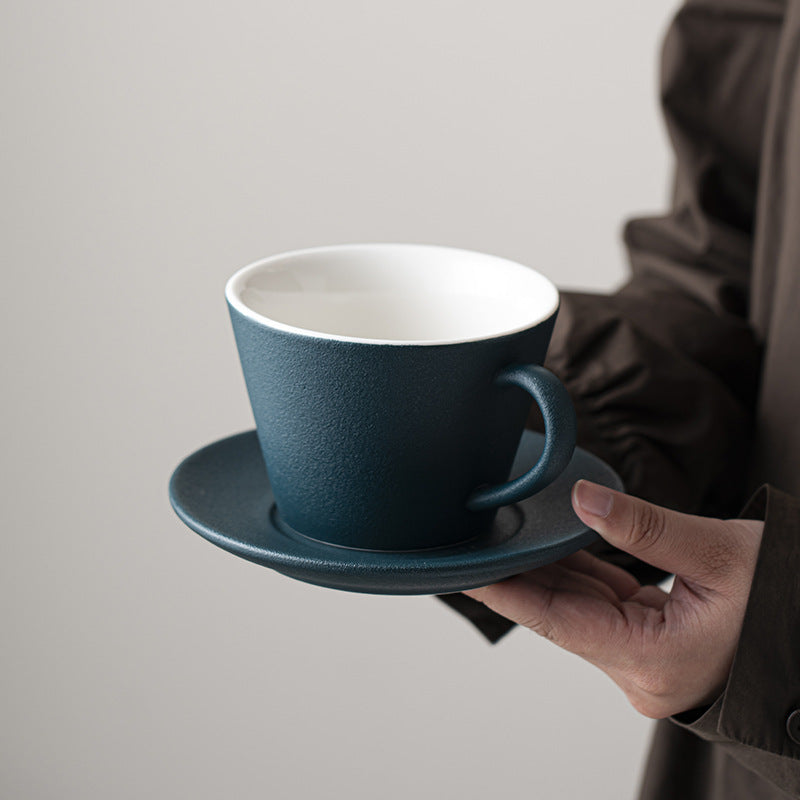 Elegant Matte Ceramic Coffee Cup Set