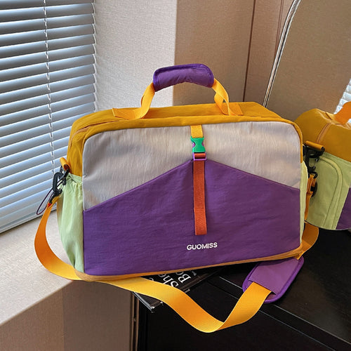 Colorful Multi-Pocket Travel Duffle Bag
