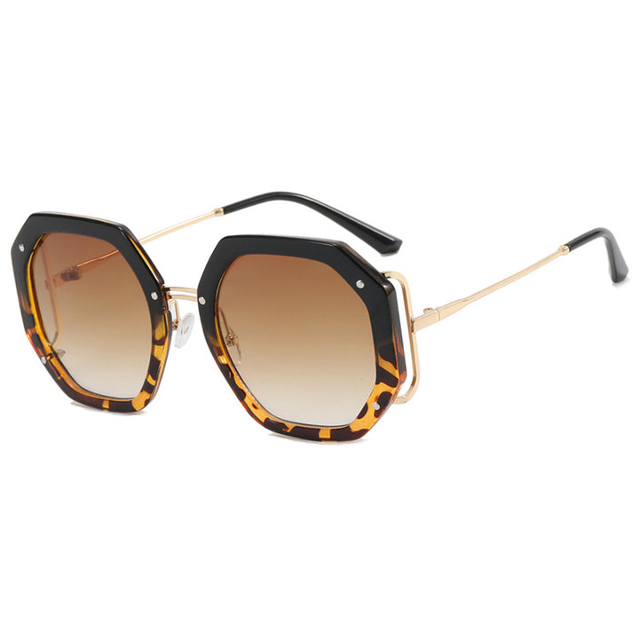 Ladies stylish octagonal sunglasses with UV protection and elegant frame Bowlift