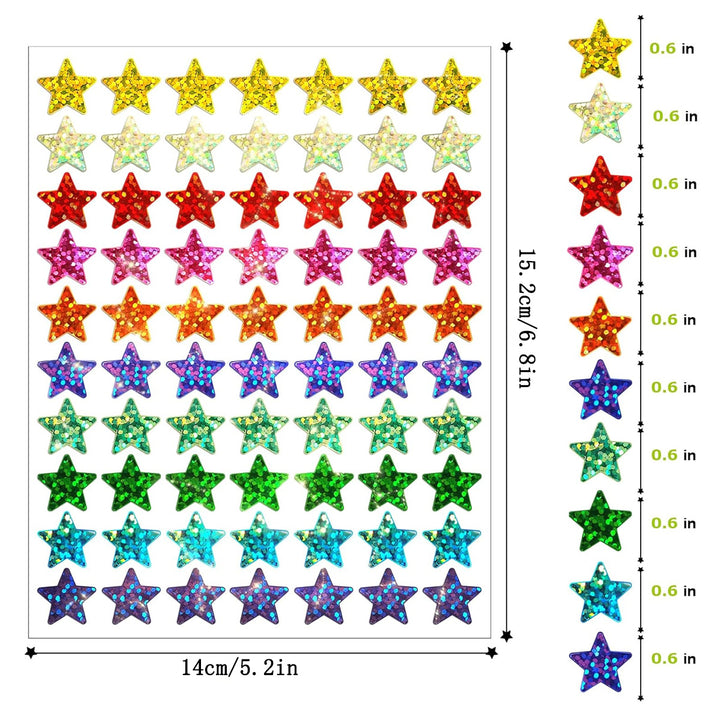 Glitter Star Decorative Sticker Set Bowlift