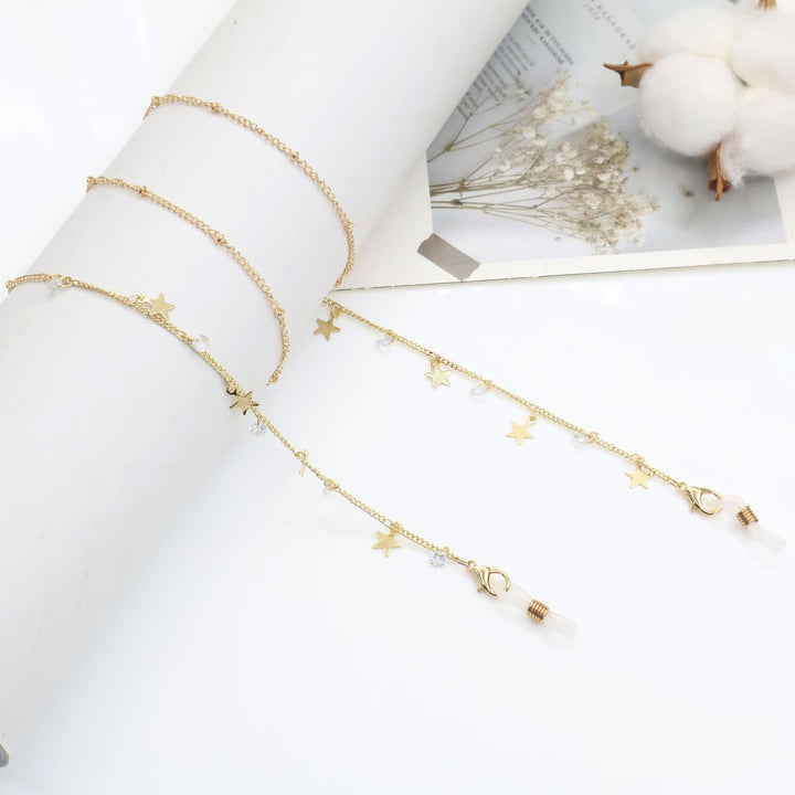 Cross-Embellished Eyewear Chain Bowlift