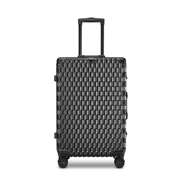 Unisex Honeycomb Textured Hard Shell Travel Suitcase Bowlift