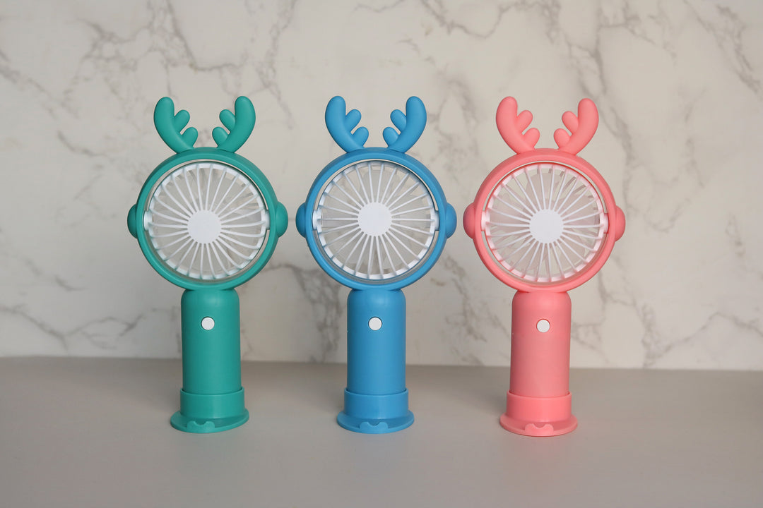 Unisex Portable Mini Fan with Ergonomic Design and Animal Ears Bowlift