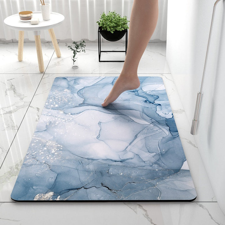 Soft Textured Abstract Bath Mat
