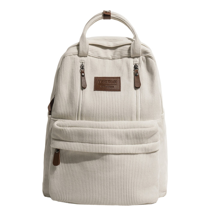 Corduroy Textured School Backpack Bowlift