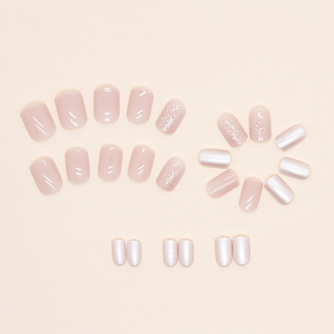 Elegant Glossy Press-On Nail Set Bowlift