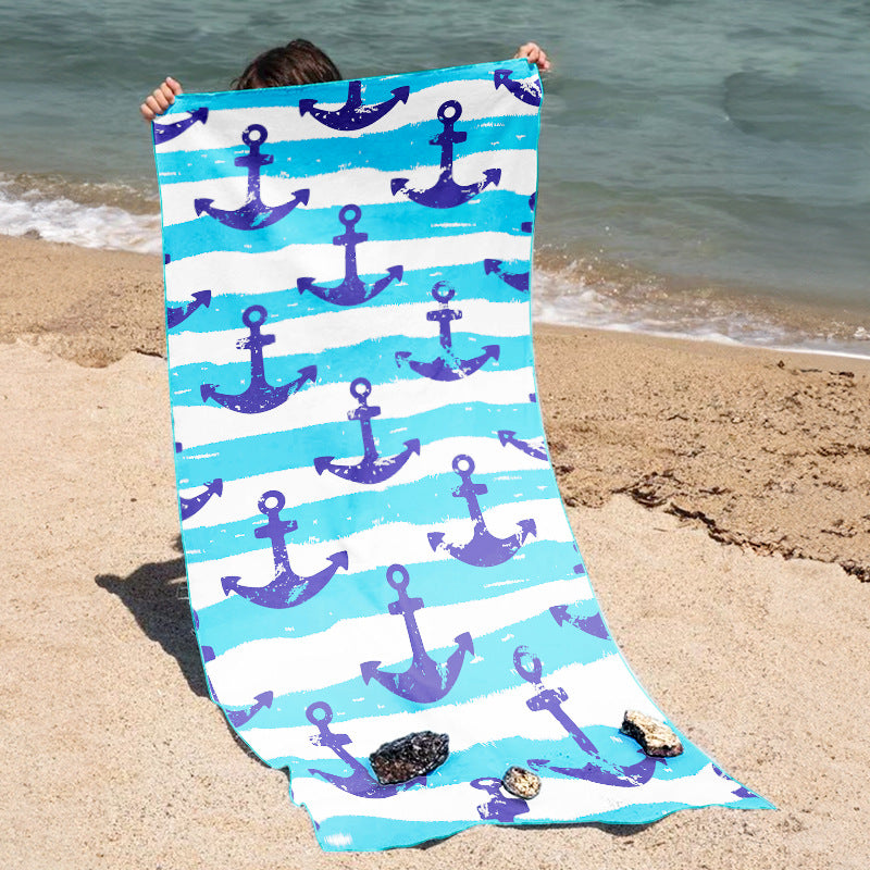 Beach towel with cheerful salamander and ice cream design Bowlift