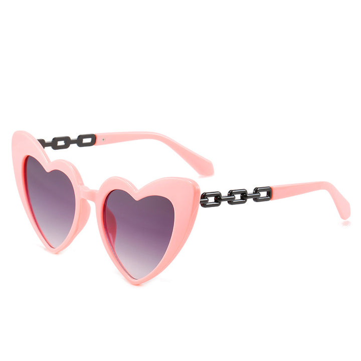 Women Heart-shaped Sunglasses Bowlift