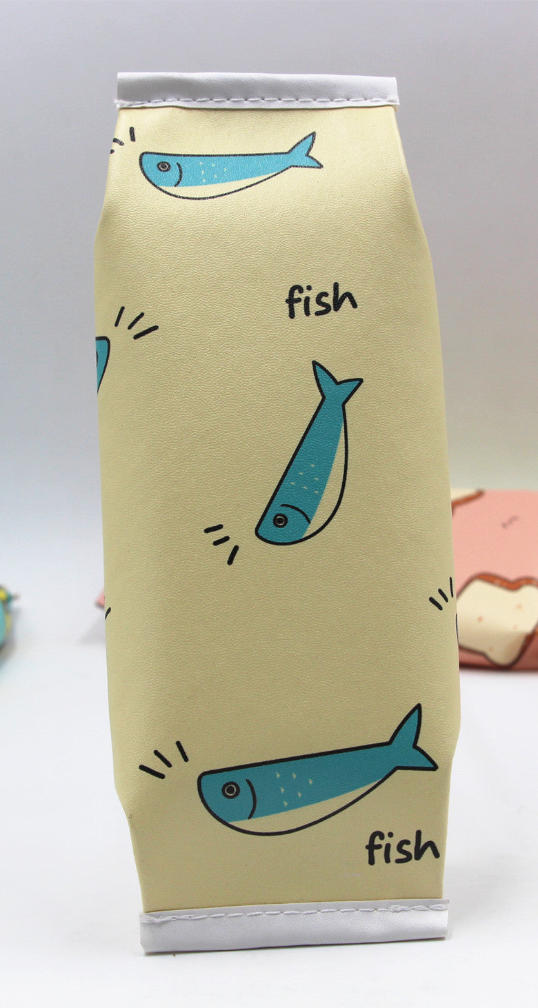 Cute Bread-Themed Zippered Pencil Case Bowlift