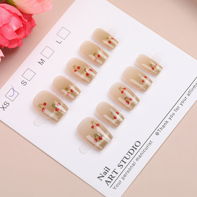 Cherry Blossom Press-On Nail Set Bowlift