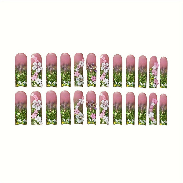 Floral Fantasy Press-On Nail Set Bowlift