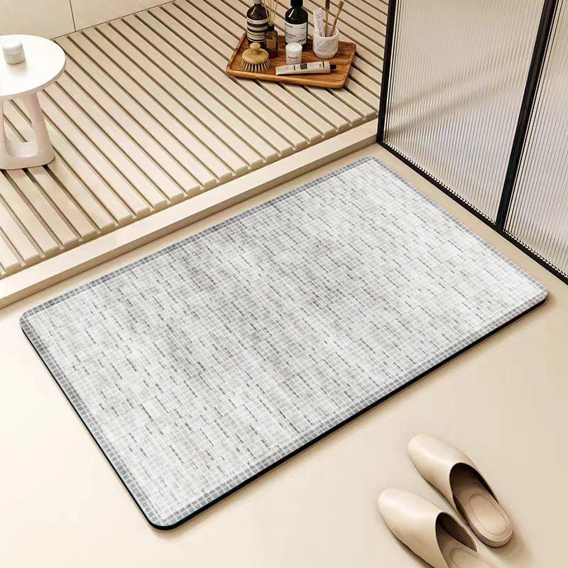 Non-Slip Geometric Pattern Bathroom Mat Bowlift