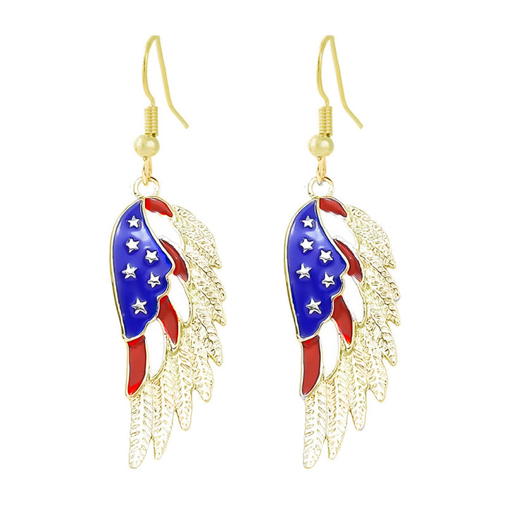 Women nan enamel horseshoe earrings with star motif and fishhook closure Bowlift
