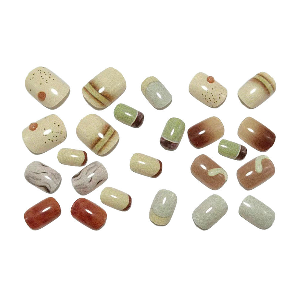 Artificial nails in elegant marble design Bowlift