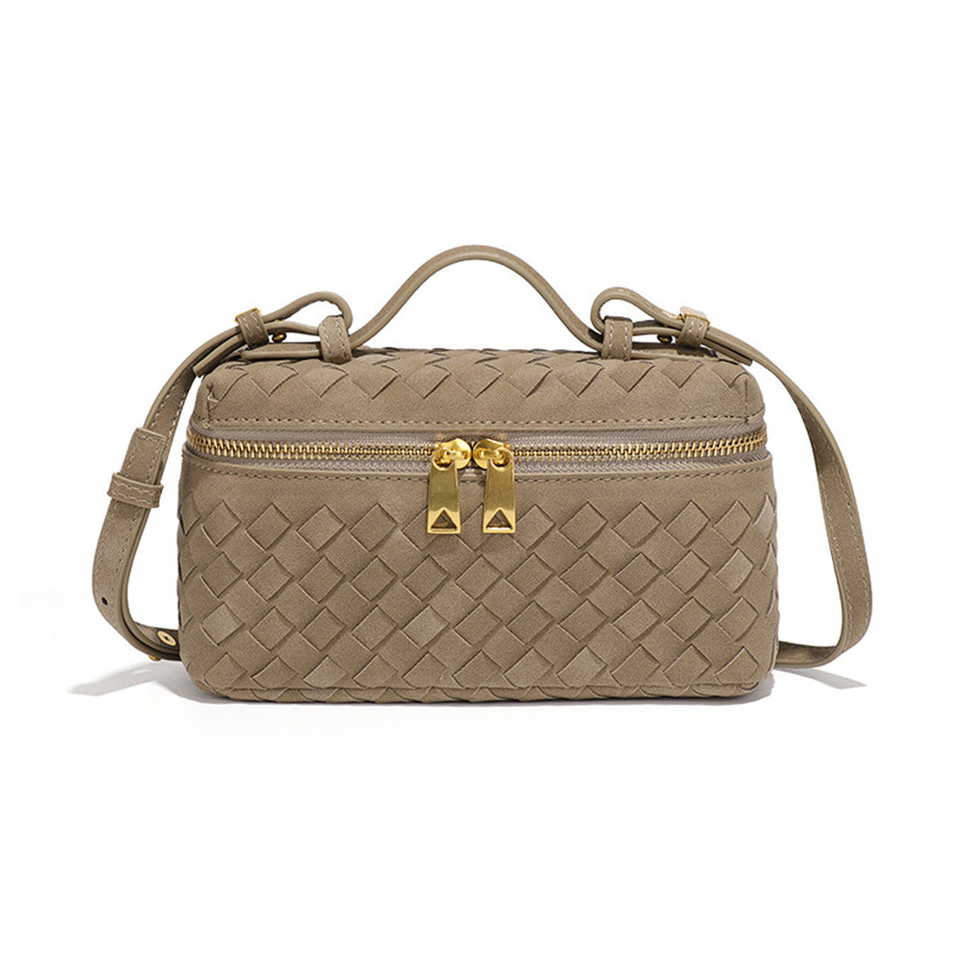 Textured Suede Crossbody Handbag Bowlift