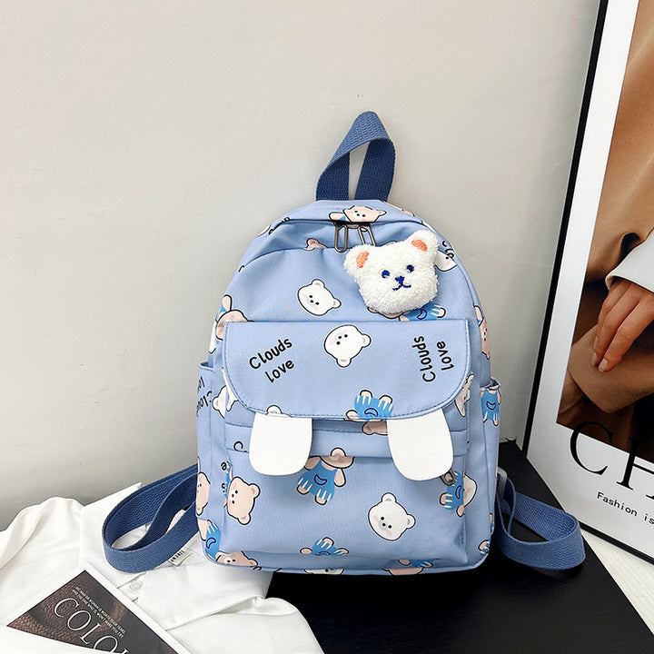 Cute Plush Bear-Themed Mini Backpack Bowlift