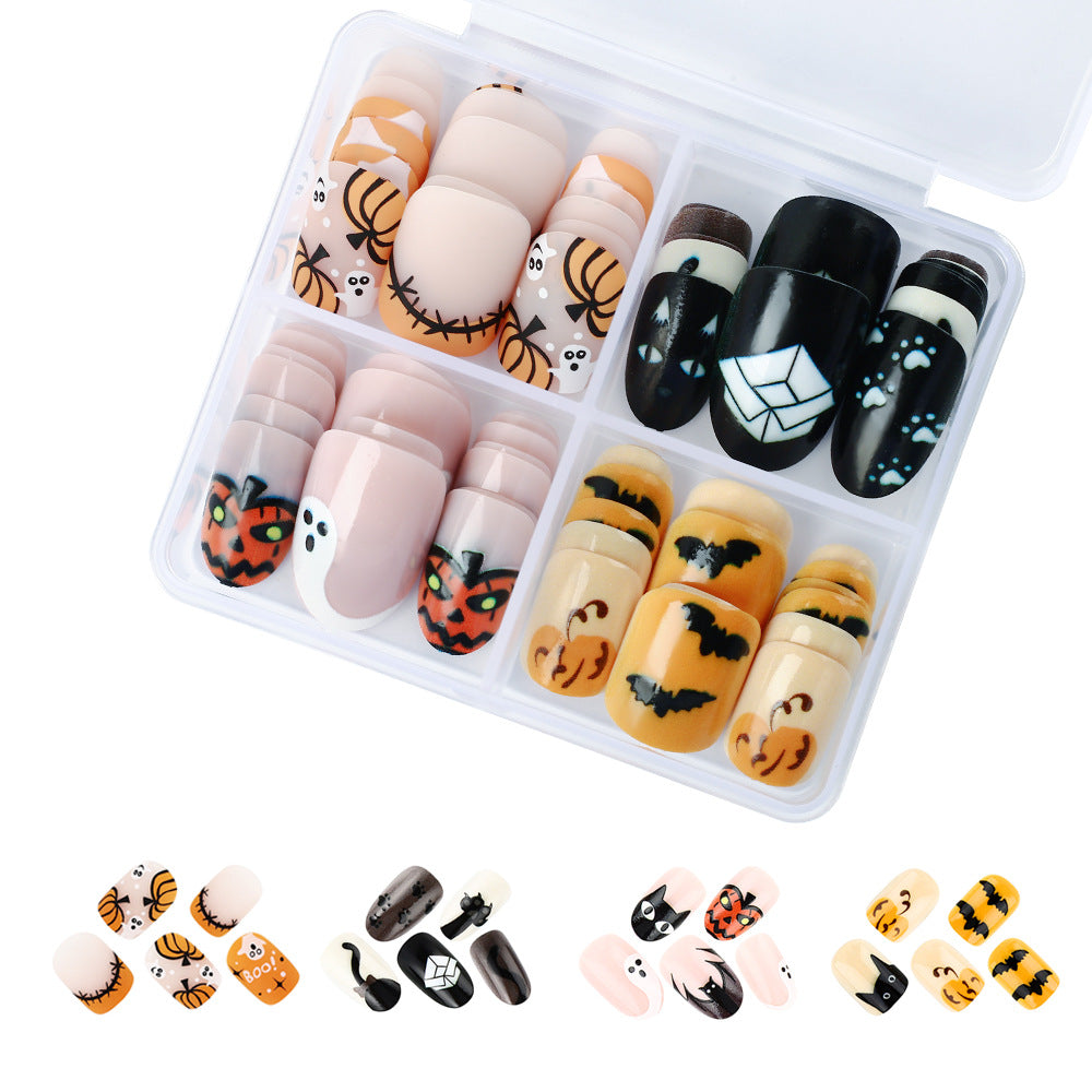 Halloween-Themed Press-On Nail Art Set Bowlift
