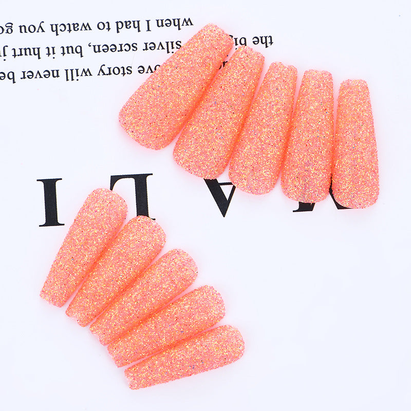 High-quality artificial nails with glitter effects Bowlift