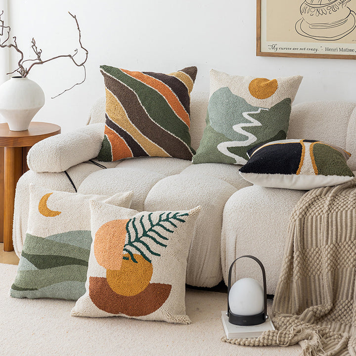 Textured Botanical Art Cushion