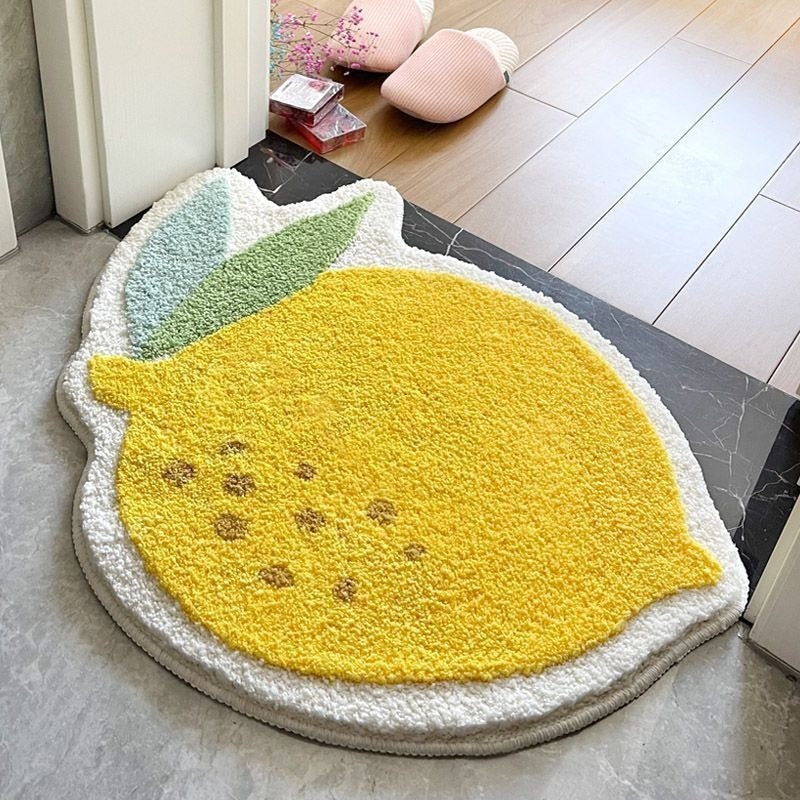 Lemon-Shaped Bath Mat Bowlift