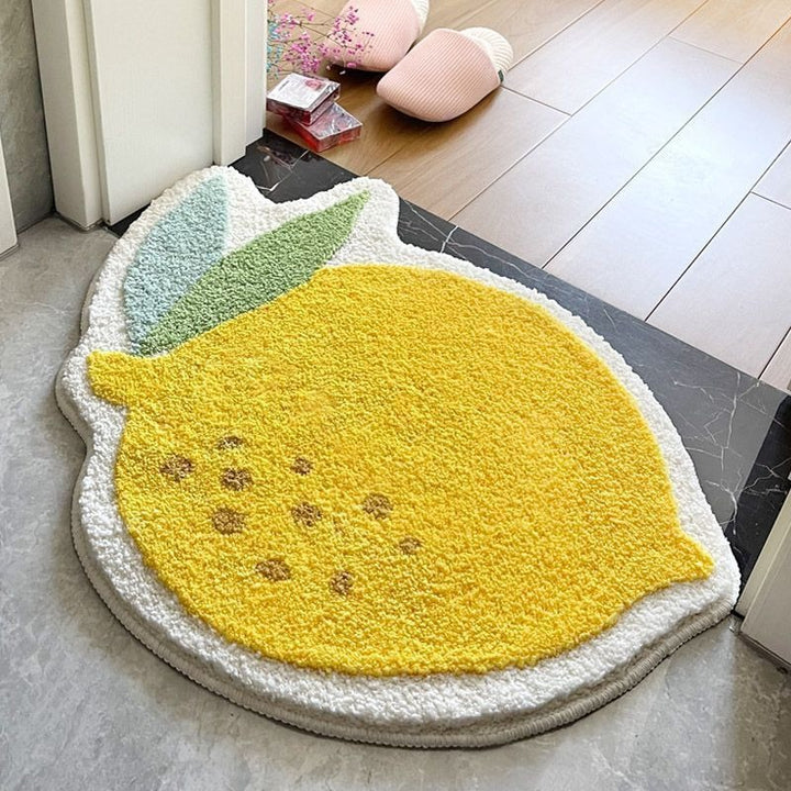Lemon-Shaped Bath Mat Bowlift