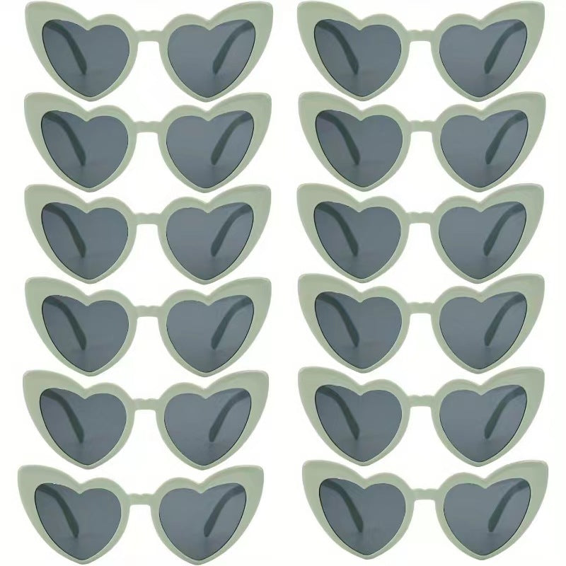 Heart-Shaped Retro Sunglasses Bowlift