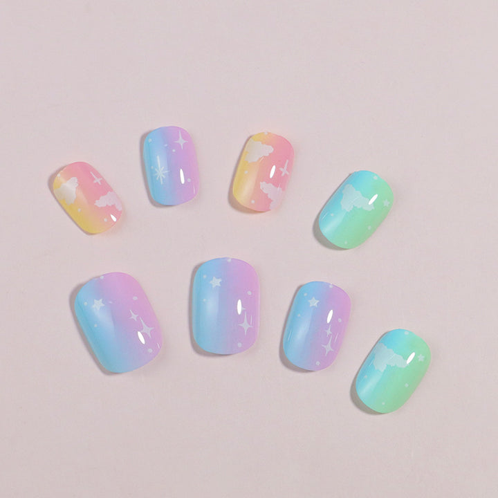 Gradient Press-On Nail Set Bowlift