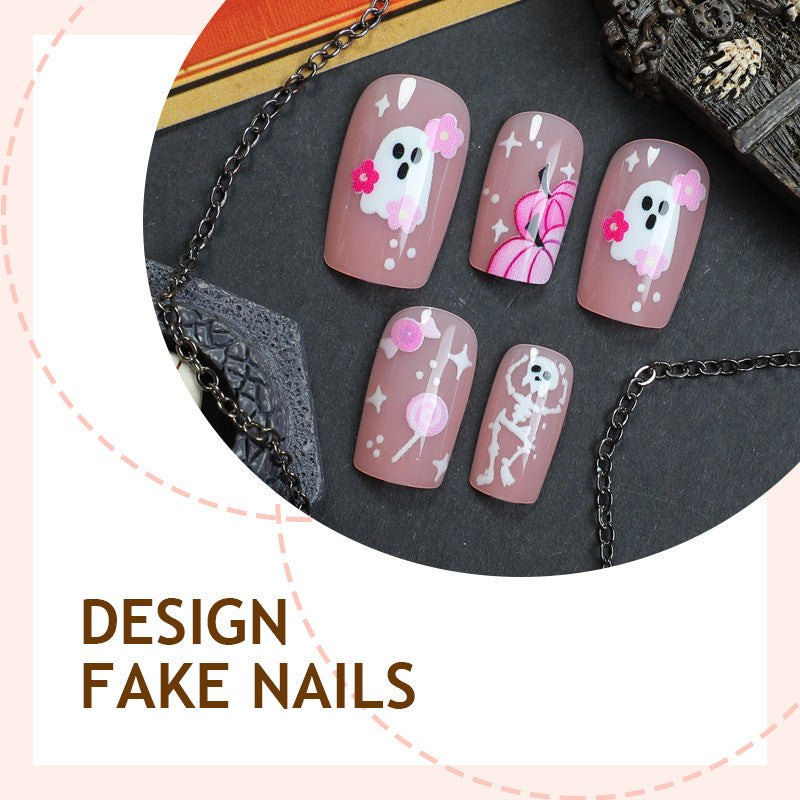 Acrylic nail set with creative animal and flower designs Bowlift
