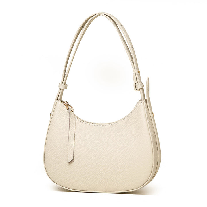 Stylish Pebbled Leather Hobo Bag Bowlift