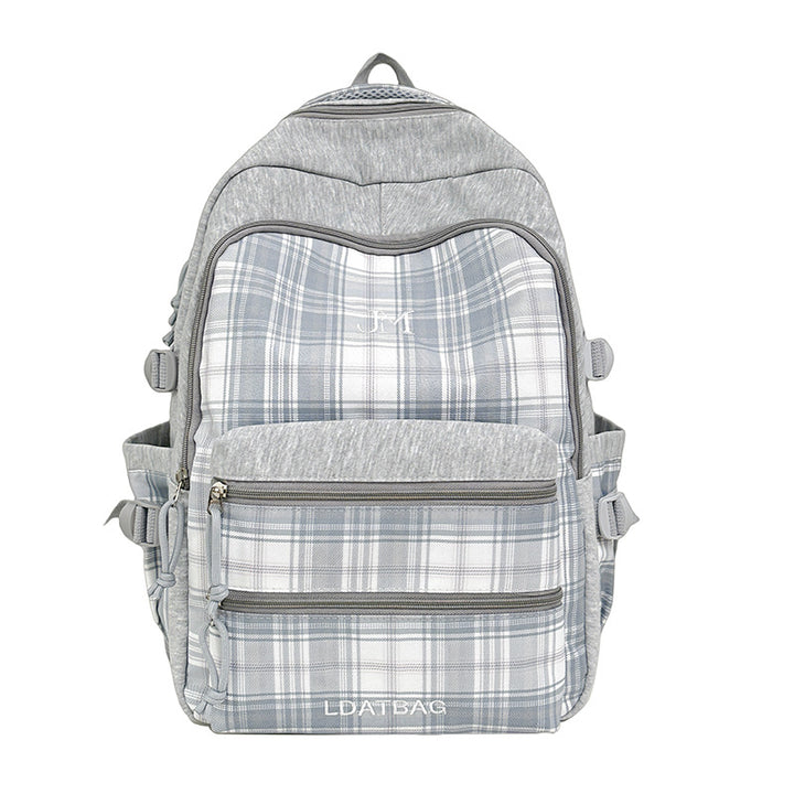 Stylish Vintage Checkered School Backpack Bowlift