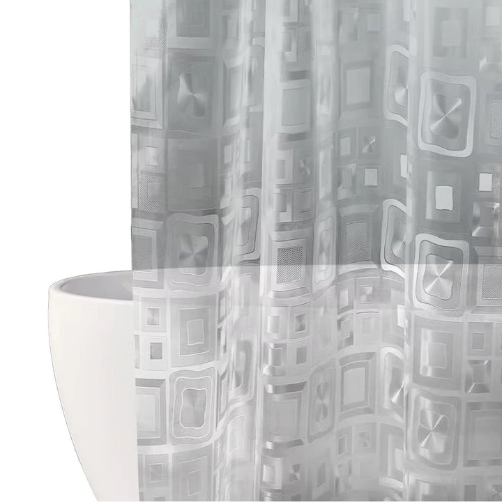 Sheer Geometric Window Curtain Bowlift