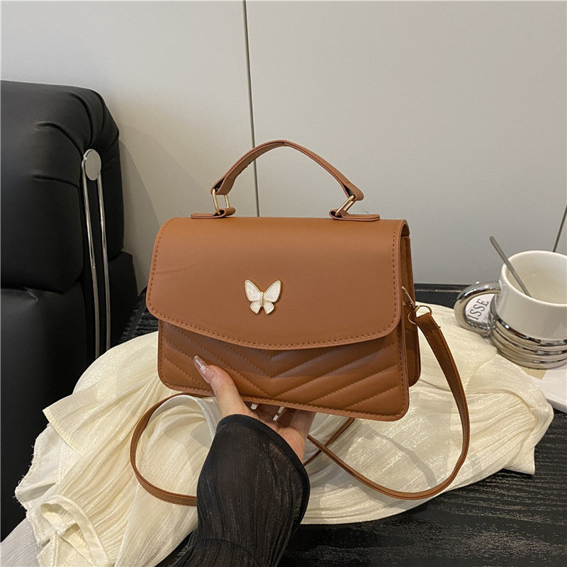 WoElegant Quilted Leather Satchel Bag Bowlift