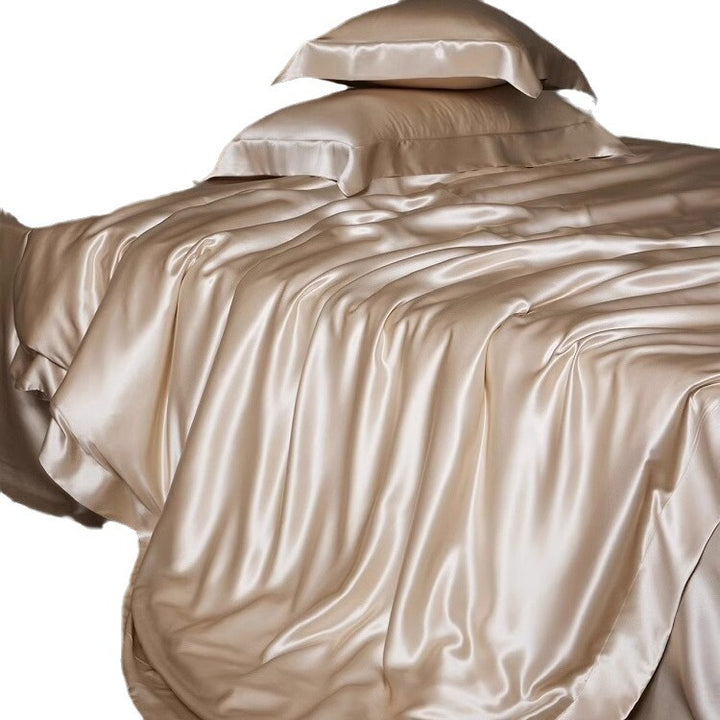 Luxurious Silk Satin Sheet Set with Pillowcases and Fitted Skirt