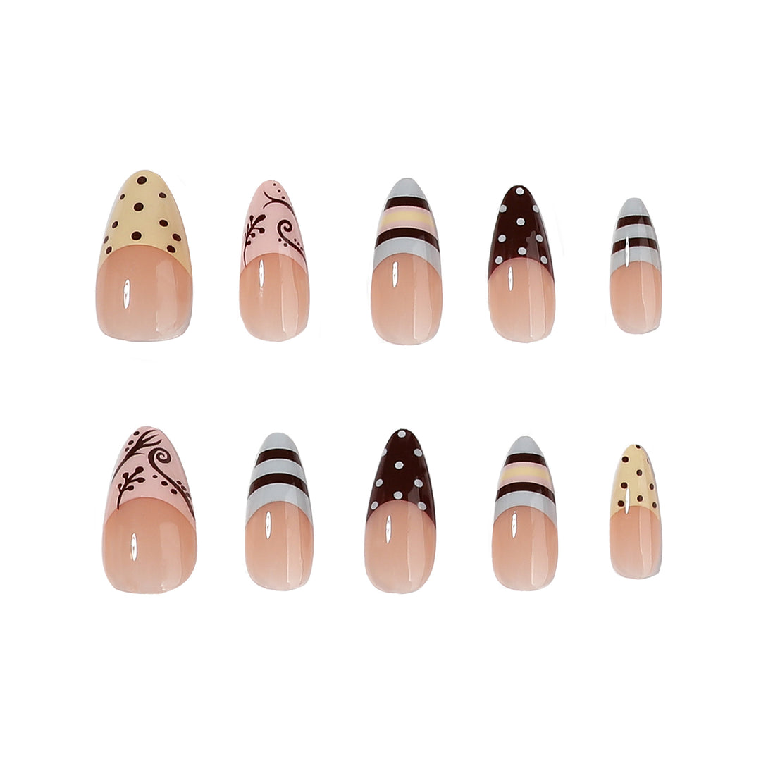 Artistic acrylic nails with enchanting dessert design Bowlift