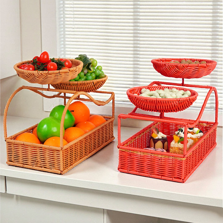 Decorative Wicker Fruit Bowl Stand Bowlift