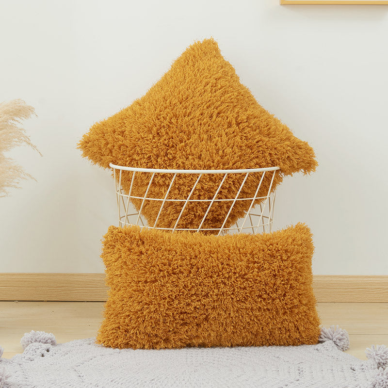 Plush Textured Decorative Throw Pillow