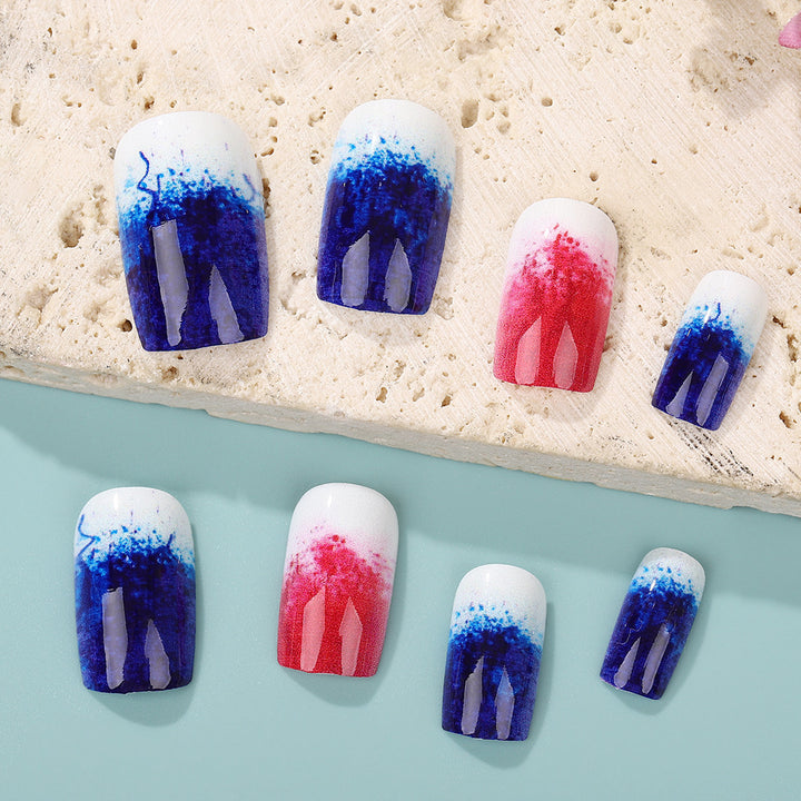 Art nails in creative gradient colors Bowlift