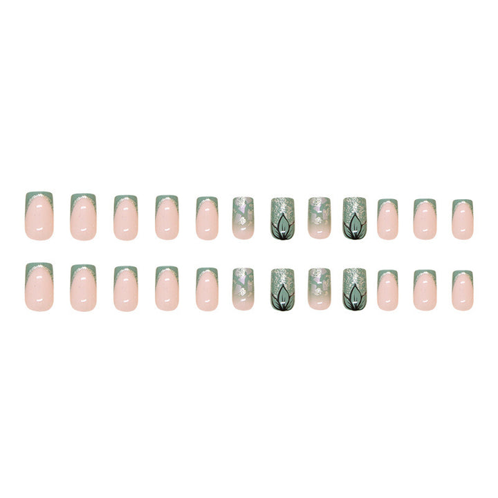 Decorative Floral Nail Art Extensions Bowlift