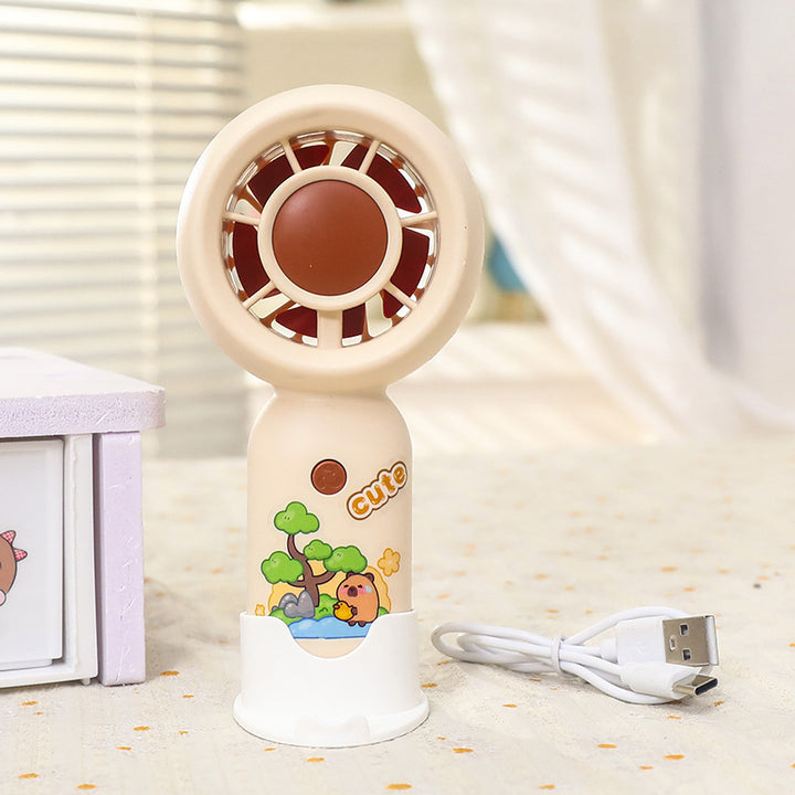 Unisex portable hand fan in playful animal design Bowlift