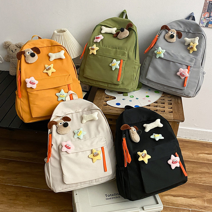 Kids' Playful Character Design School Backpack Bowlift